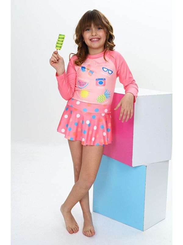 My Kids Wear Etek Detaylı Kız Çocuk Mayo