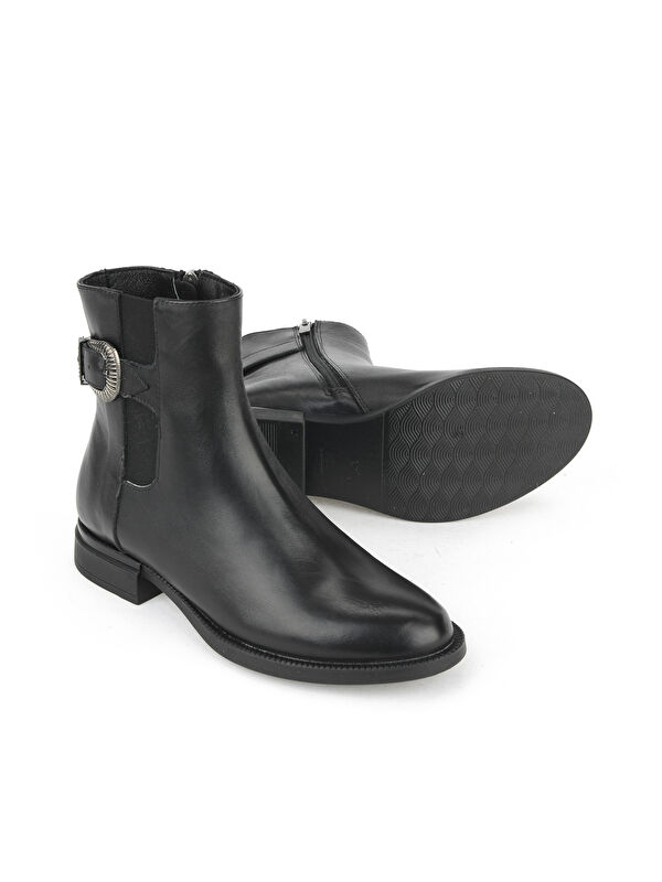 Kadın Hakiki Deri Bot 1531022Z7614 Siyah - Görsel 5