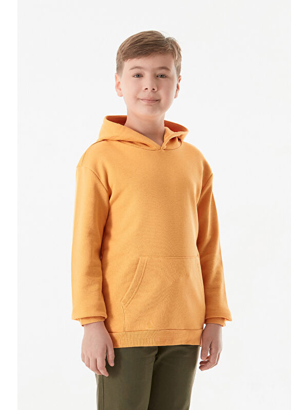 Fullamoda 3 İplik Kanguru Cepli Kapüşonlu Erkek Çocuk Sweatshirt