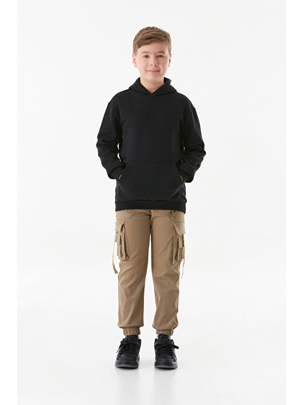 Fullamoda 3 İplik Kanguru Cepli Kapüşonlu Erkek Çocuk Sweatshirt