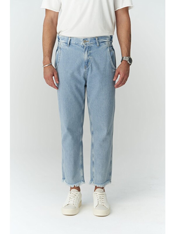 Mai Collection Fergusan Kemer Detay Mavi Erkek Jean Pantolon