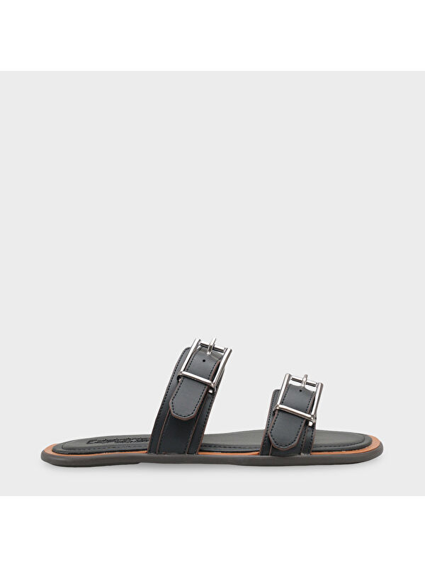Capone Outfitters Madalyn Çift Tokalı Kadın Terlik Kadın Terlik