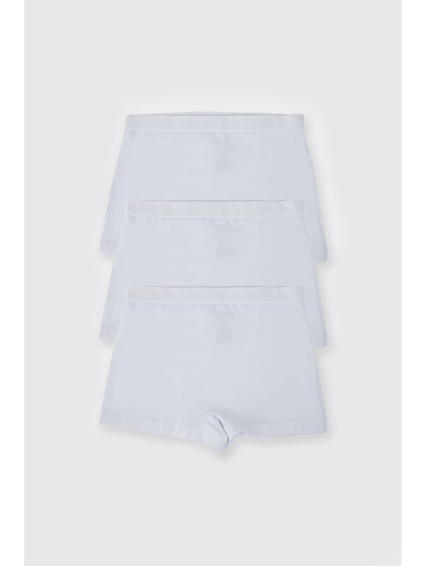 Panço Kız Çocuk Beyaz 3'lü Boxer Seti