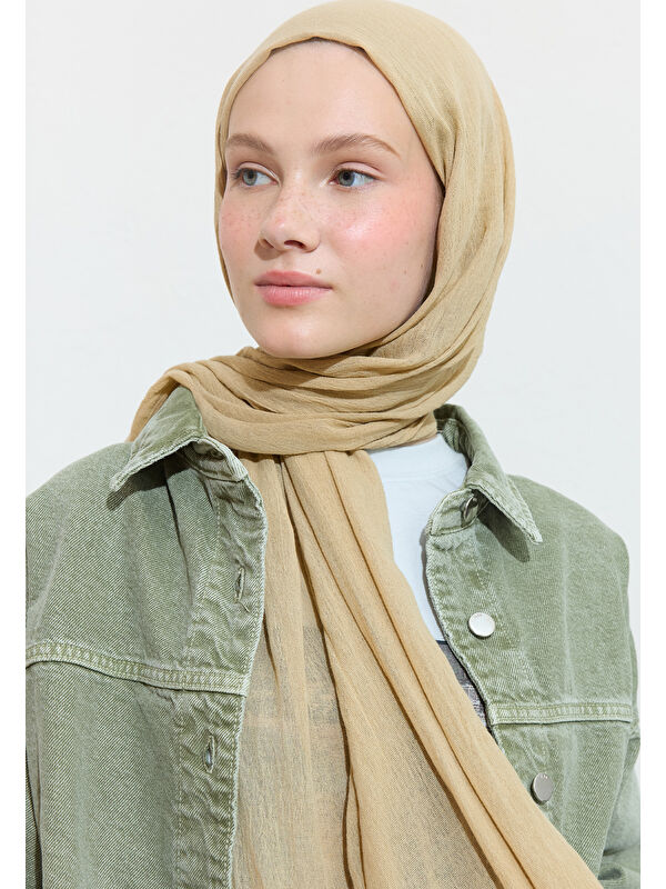 Fresh Scarfs Bıscuıt Pamuklu Keten Şal