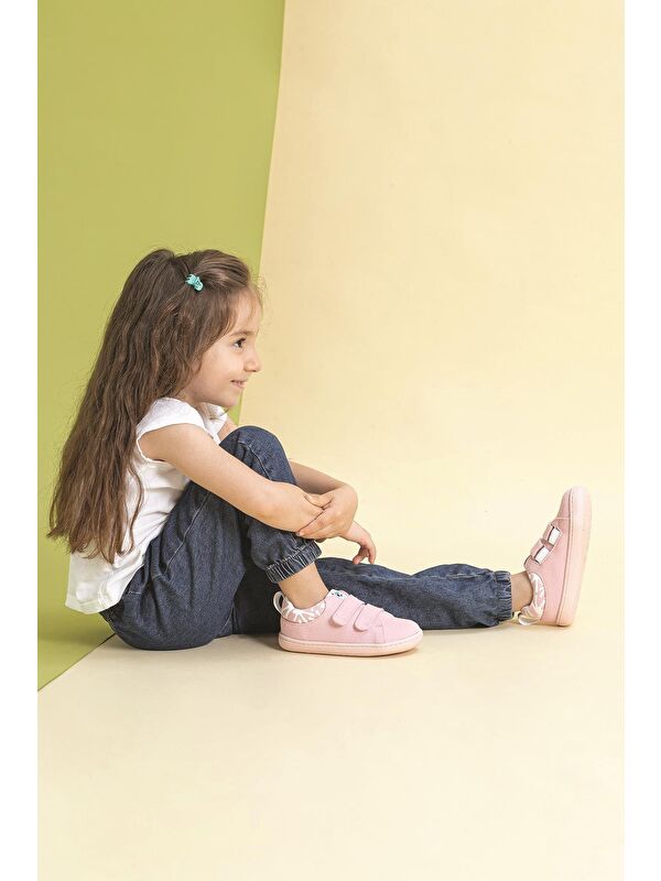 Smart Walker Canvas Play Toz Pembe Barefoot Çocuk Ayakkabı - Görsel 6