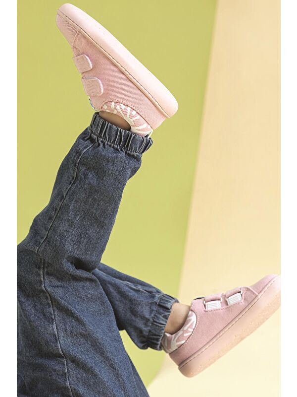 Smart Walker Canvas Play Toz Pembe Barefoot Çocuk Ayakkabı - Görsel 7