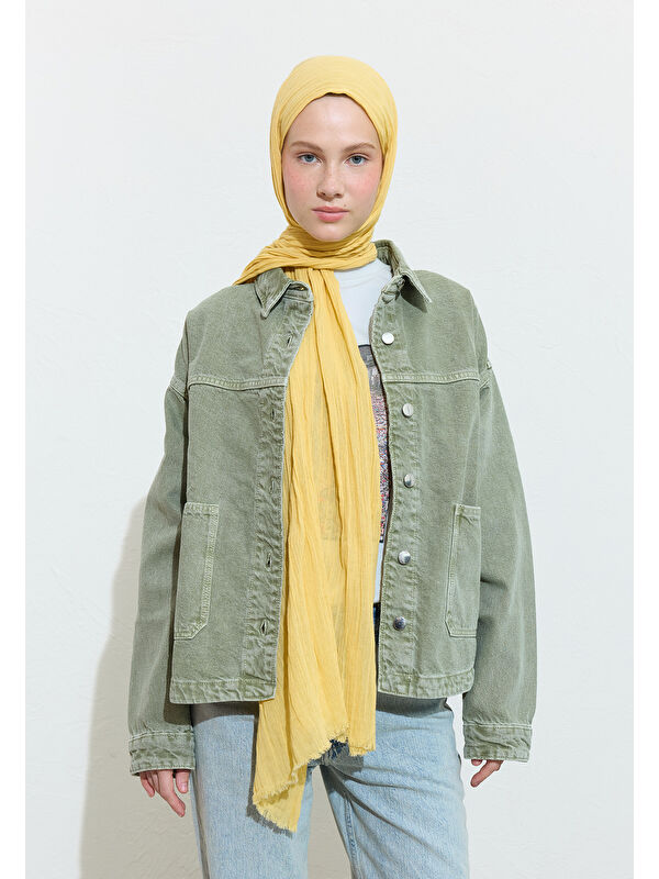 Fresh Scarfs Mango Sorbet Pamuklu Keten Şal