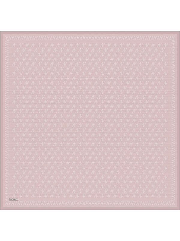 ARMİNE Monogram Desenli Saf İpek Twill Eşarp 9412D 88