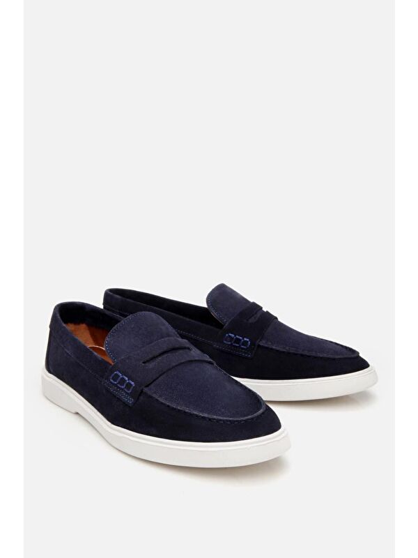 Erkek Süet Deri Siyah Hafif Tabanlı Günlük Loafer - Görsel 3