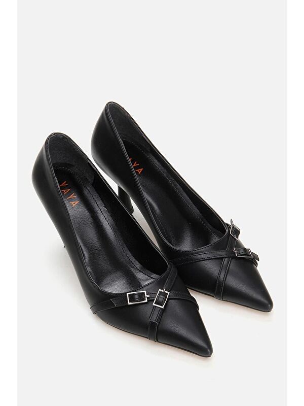 Siyah Kadın Topuklu Ayakkabı - Görsel 3