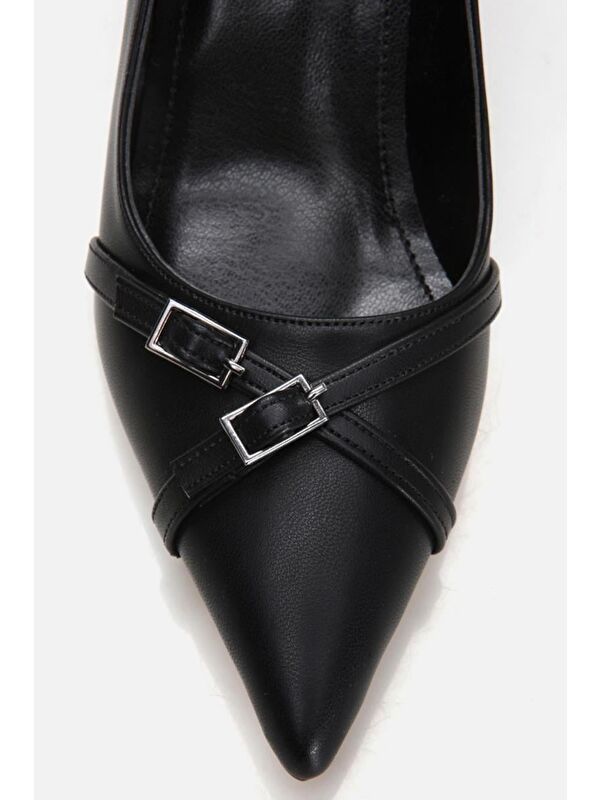 Siyah Kadın Topuklu Ayakkabı - Görsel 5