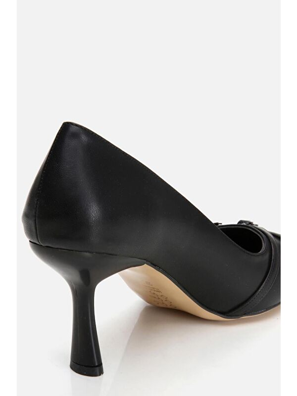 Siyah Kadın Topuklu Ayakkabı - Görsel 6