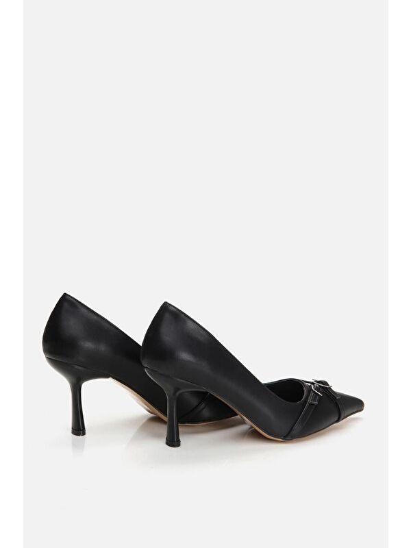 Siyah Kadın Topuklu Ayakkabı - Görsel 7