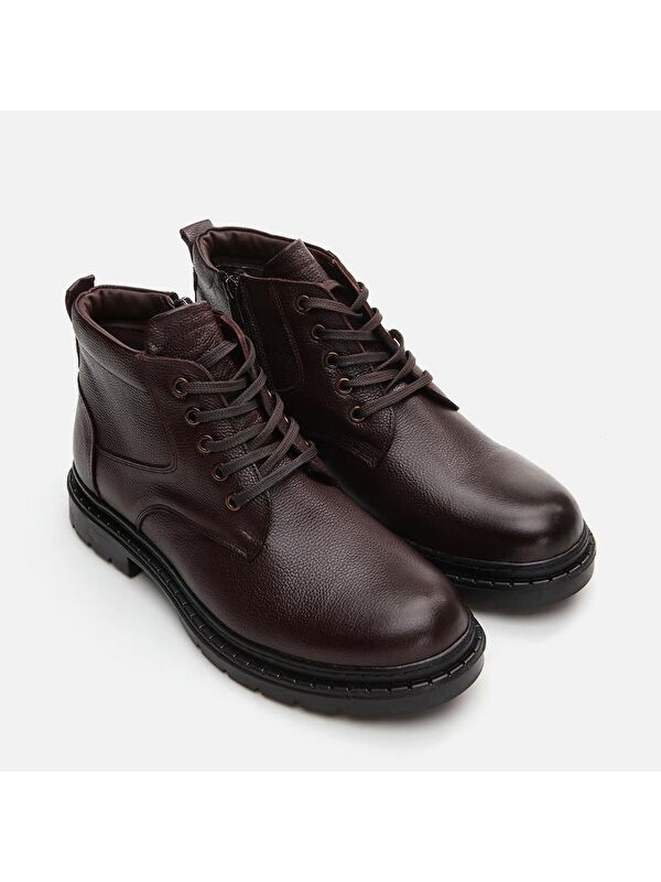 Hakiki Deri Kahve Erkek Günlük Bot - Görsel 3