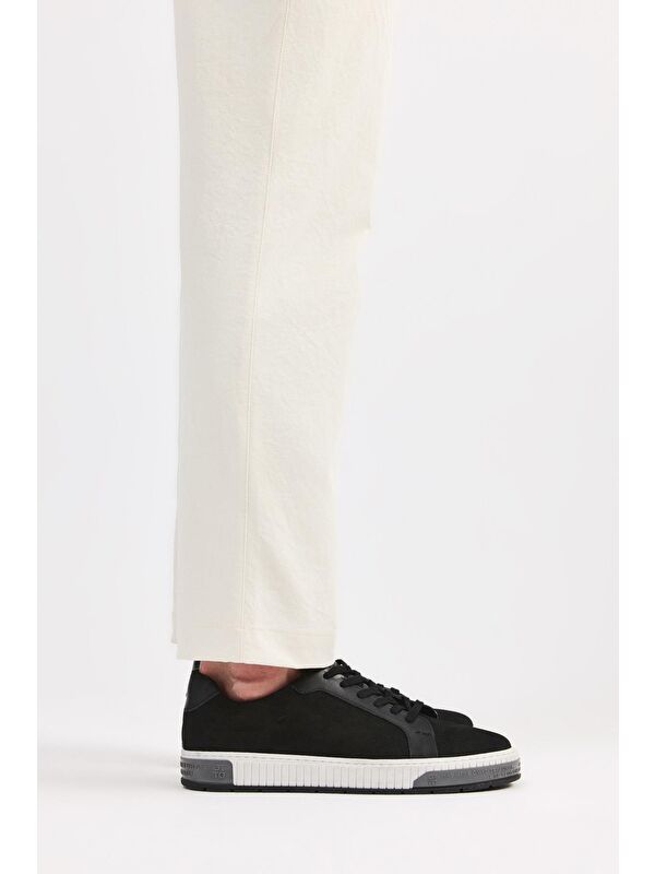 Erkek Nubuk Deri Siyah Günlük Ayakkabı - Görsel 3