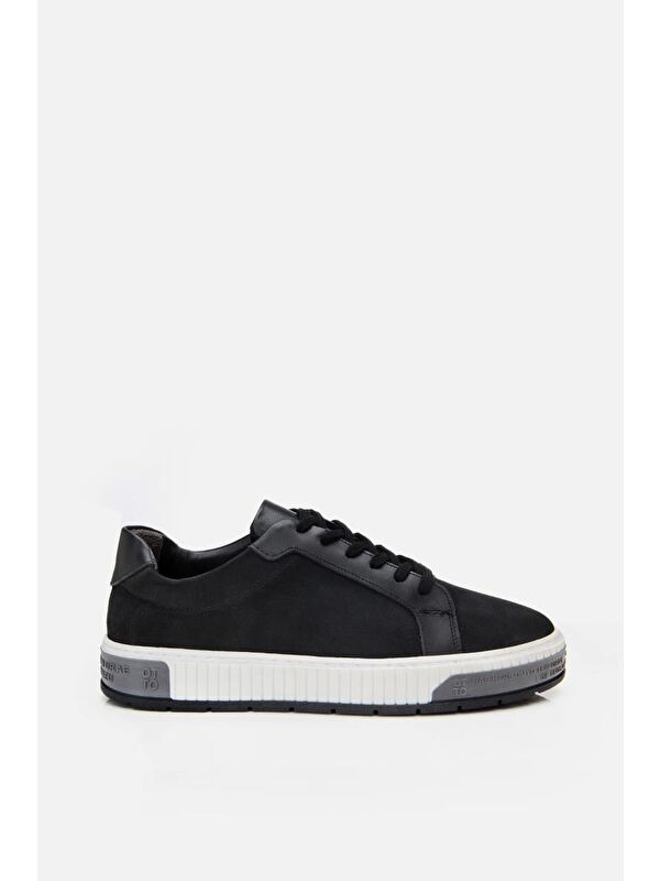 Erkek Nubuk Deri Siyah Günlük Ayakkabı - Görsel 4