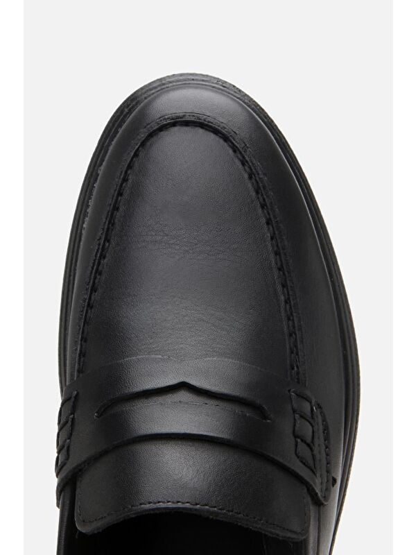 Erkek Deri Siyah Hafif Tabanlı Klasik Loafer - Görsel 7