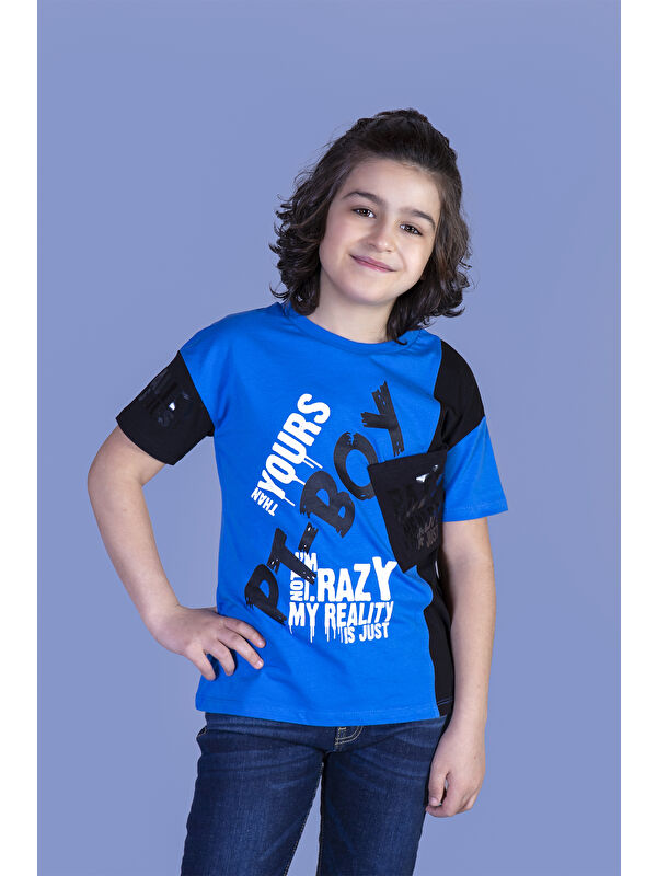 Toontoykids Erkek Çocuk Garnili Cep Detaylı Tişört