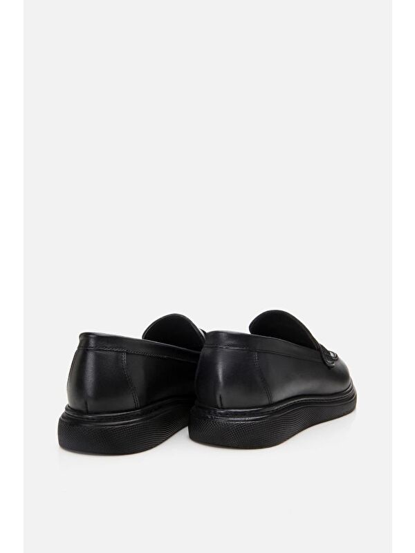 Erkek Deri Siyah Hafif Tabanlı Klasik Loafer - Görsel 9