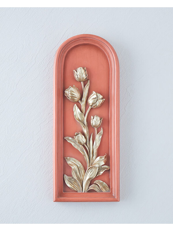 English Home Flowery Duvar Aksesuarı 13,5x3,5x34,5 cm Turuncu