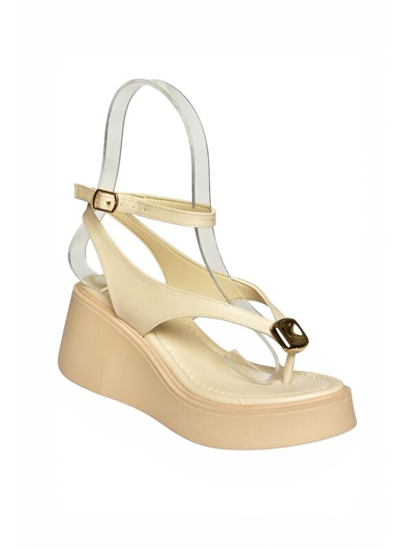 Fox Shoes Bej Fox Shoes Sandalet Kadın Y973465909