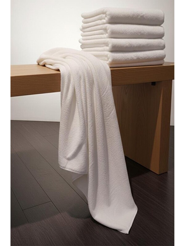 Çeyiz Diyarı White Pamuk %100 Pamuk 100x150 cm Büyük Banyo Havlusu