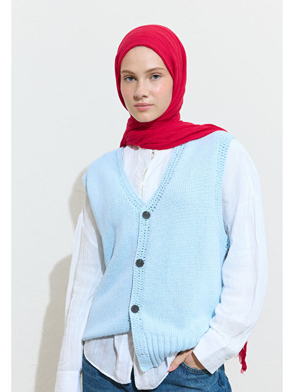 Fresh Scarfs Strawberry Shortcake Pamuklu Keten Şal