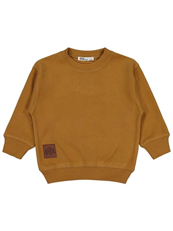 Civil Boys Karyoka Dikişli 2-5 Yaş Sweatshirt - Kahverengi 2-3 Yaş