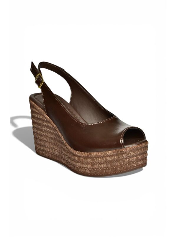Fox Shoes Kahverengi Kadın Dolgu Topuklu Ayakkabı Y996553560