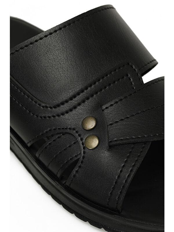 608015.M5PR Siyah Erkek Terlik - Görsel 8