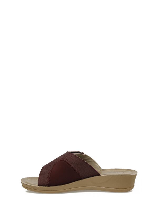 609008.Z5PR Bordo Kadın Dolgu Topuk Terlik - Görsel 4