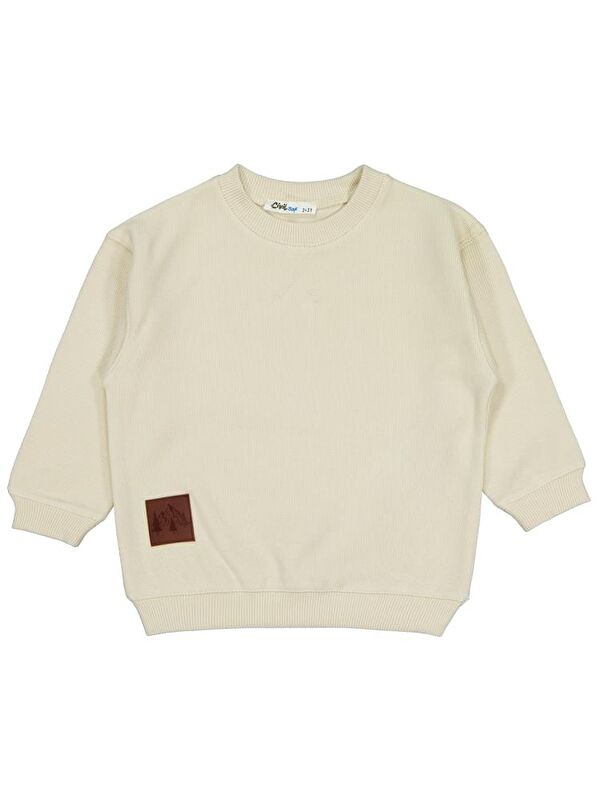 Civil Boys Karyoka Dikişli 2-5 Yaş Sweatshirt - Bej 2-3 Yaş