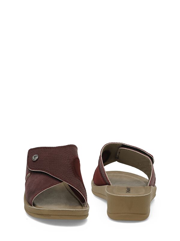 609008.Z5PR Bordo Kadın Dolgu Topuk Terlik - Görsel 6