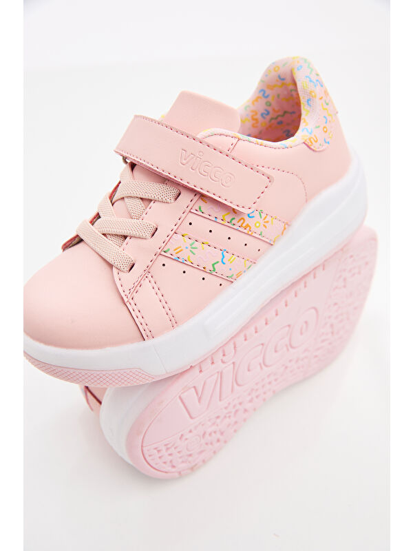 Pukky Işıklı Kız Okul Öncesi Pudra Sneaker - Görsel 3