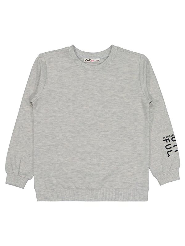 Civil Girls Basic 6-9 Yaş Sweatshirt - Ekru 7-8 Yaş
