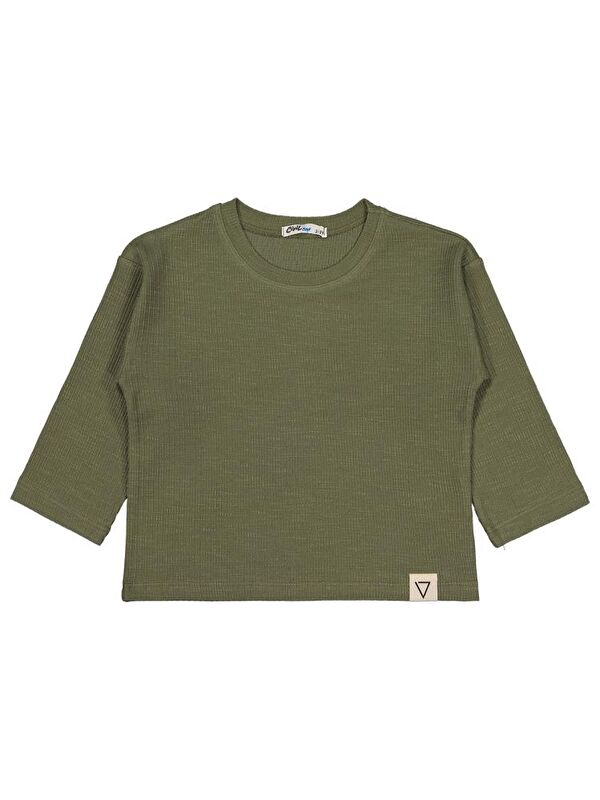 Civil Boys Jakarlı Basic 2-5 Yaş Sweatshirt - Haki 2-3 Yaş