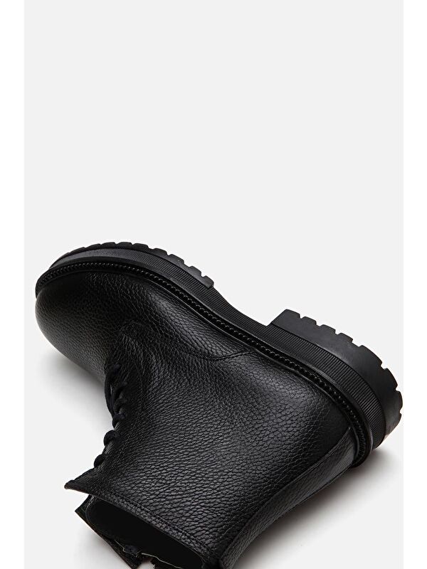 Hakiki Deri Siyah Erkek Günlük Bot - Görsel 8