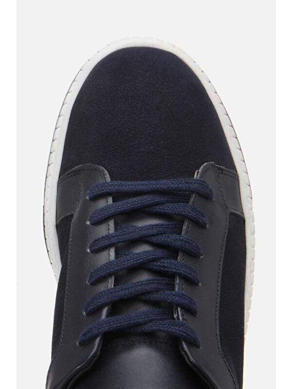 Erkek Nubuk Deri Lacivert Günlük Ayakkabı - Görsel 8