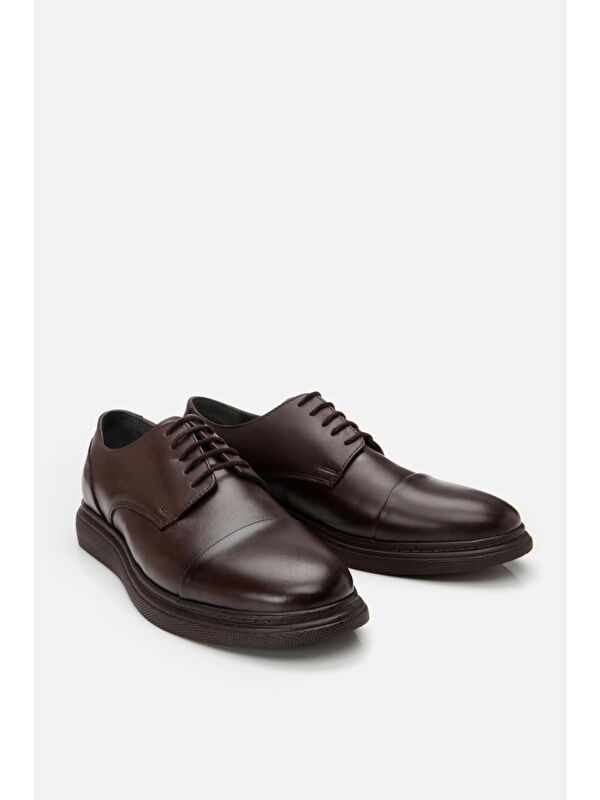 Erkek Deri Kahverengi Hafif Tabanlı Klasik Ayakkabı - Görsel 4