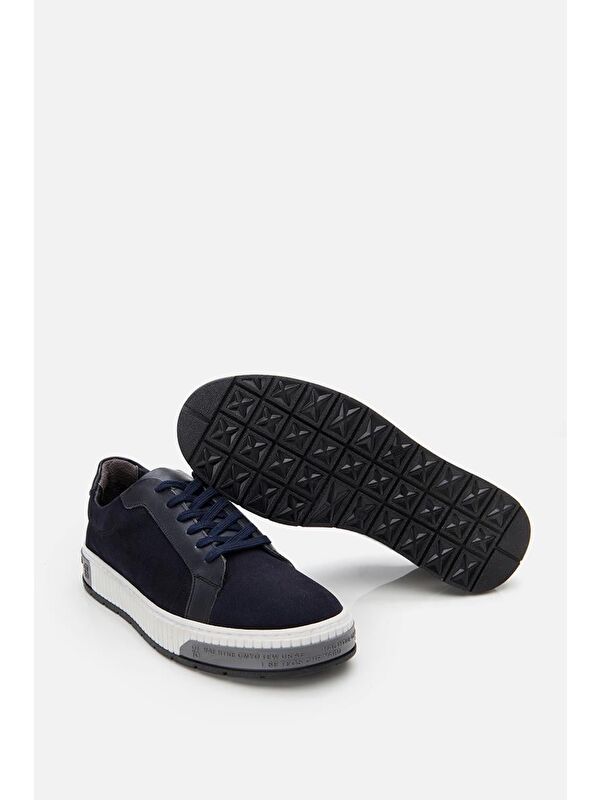 Erkek Nubuk Deri Lacivert Günlük Ayakkabı - Görsel 11