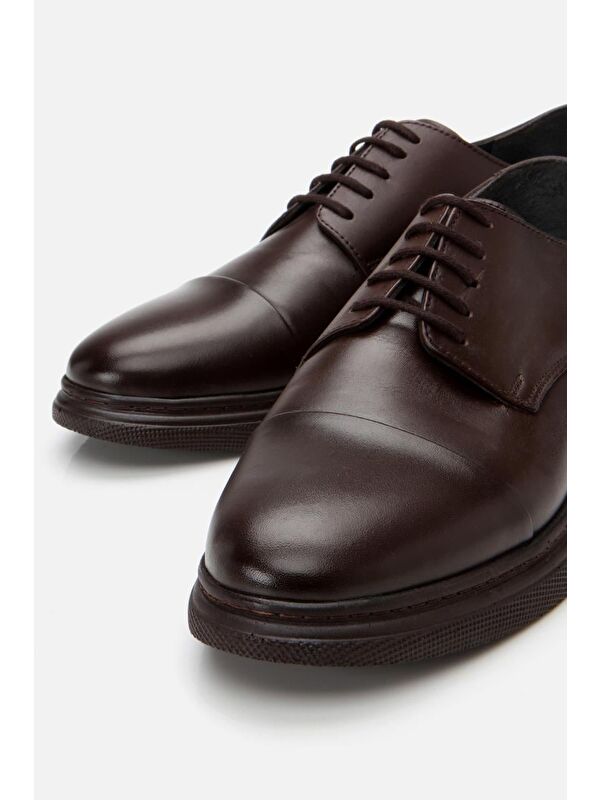 Erkek Deri Kahverengi Hafif Tabanlı Klasik Ayakkabı - Görsel 5