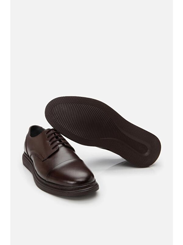 Erkek Deri Kahverengi Hafif Tabanlı Klasik Ayakkabı - Görsel 9