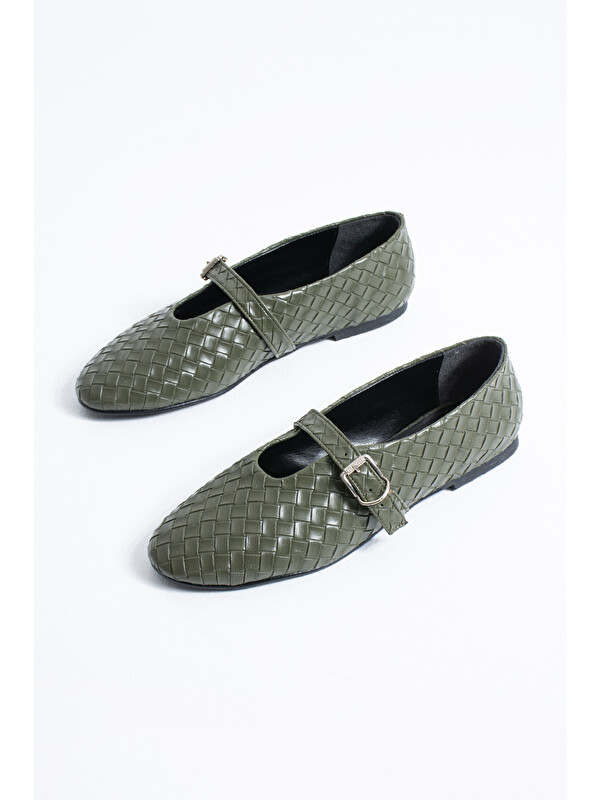 DUXAL SHOES Babs Kadın Tokalı  Model Günlük Rahat Düz Taban ve Konforlu Kadın Babet
