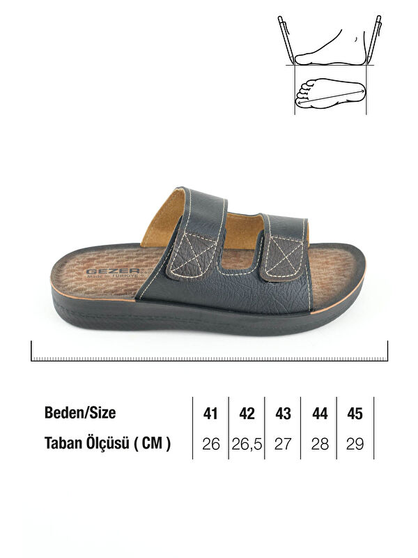 Yazlık Erkek Suni Deri İki Kemer Ayarlanabilir Rahat Taban Günlük Terlik - Görsel 3