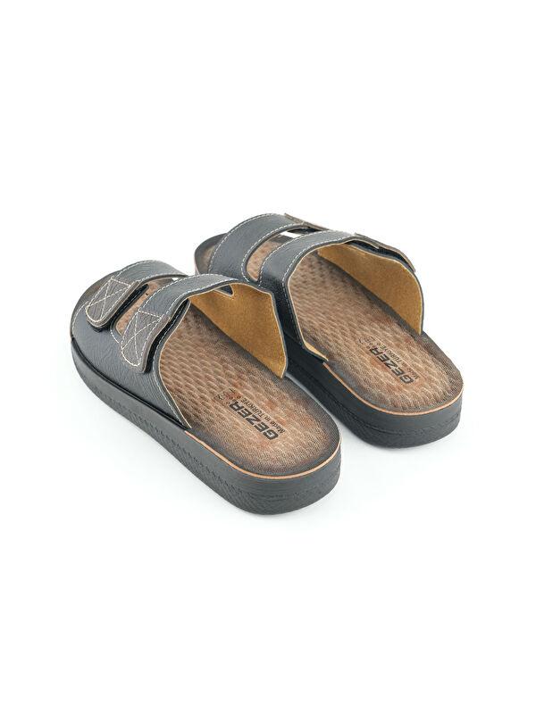 Yazlık Erkek Suni Deri İki Kemer Ayarlanabilir Rahat Taban Günlük Terlik - Görsel 5