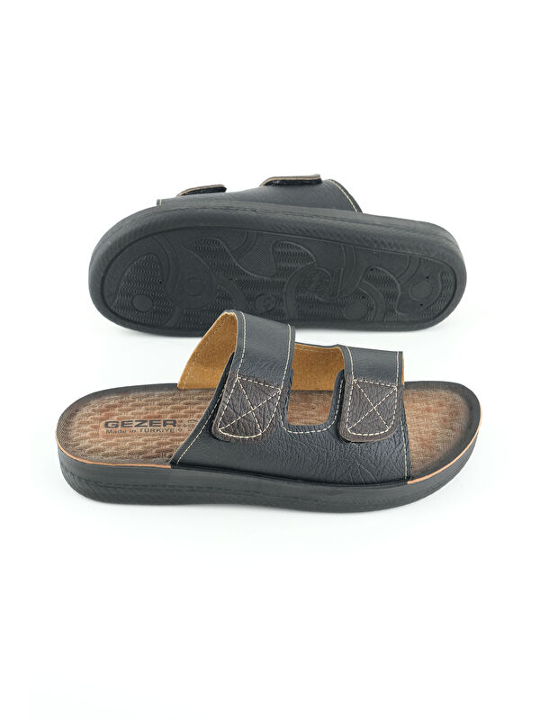 Yazlık Erkek Suni Deri İki Kemer Ayarlanabilir Rahat Taban Günlük Terlik - Görsel 6