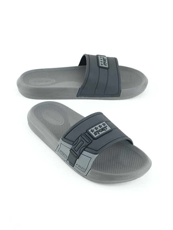 Sport Erkek Yazlık PU Islak Zemine Uygun Günlük Ev Banyo Bahçe Havuz Terlik - Görsel 2