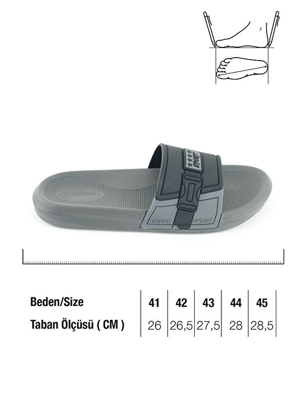 Sport Erkek Yazlık PU Islak Zemine Uygun Günlük Ev Banyo Bahçe Havuz Terlik - Görsel 3