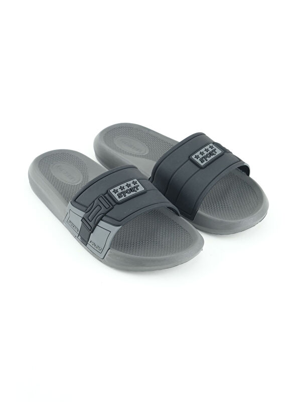 Sport Erkek Yazlık PU Islak Zemine Uygun Günlük Ev Banyo Bahçe Havuz Terlik - Görsel 4