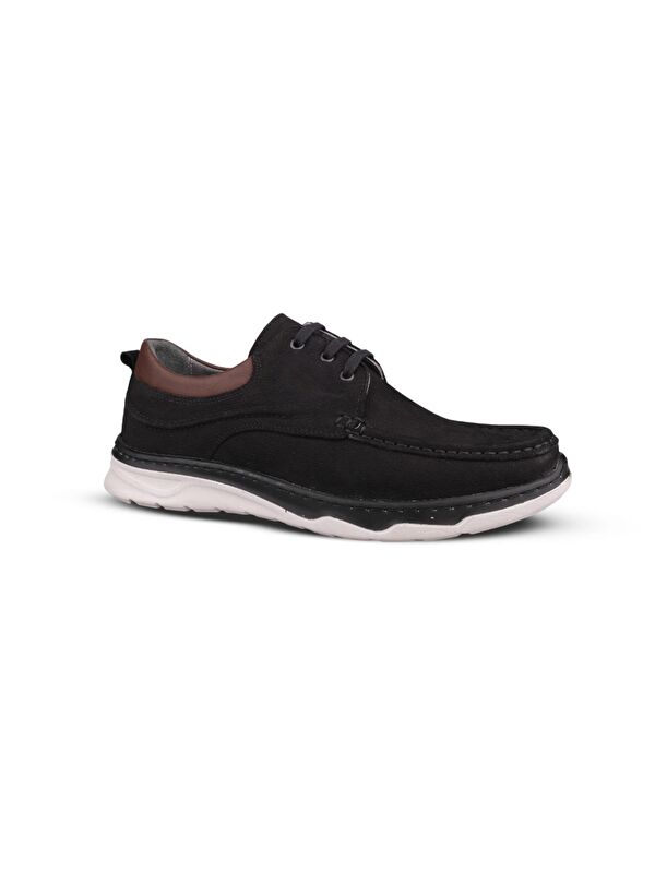 Günlük Ayakkabı - Siyah, Nubuk Deri - Görsel 2